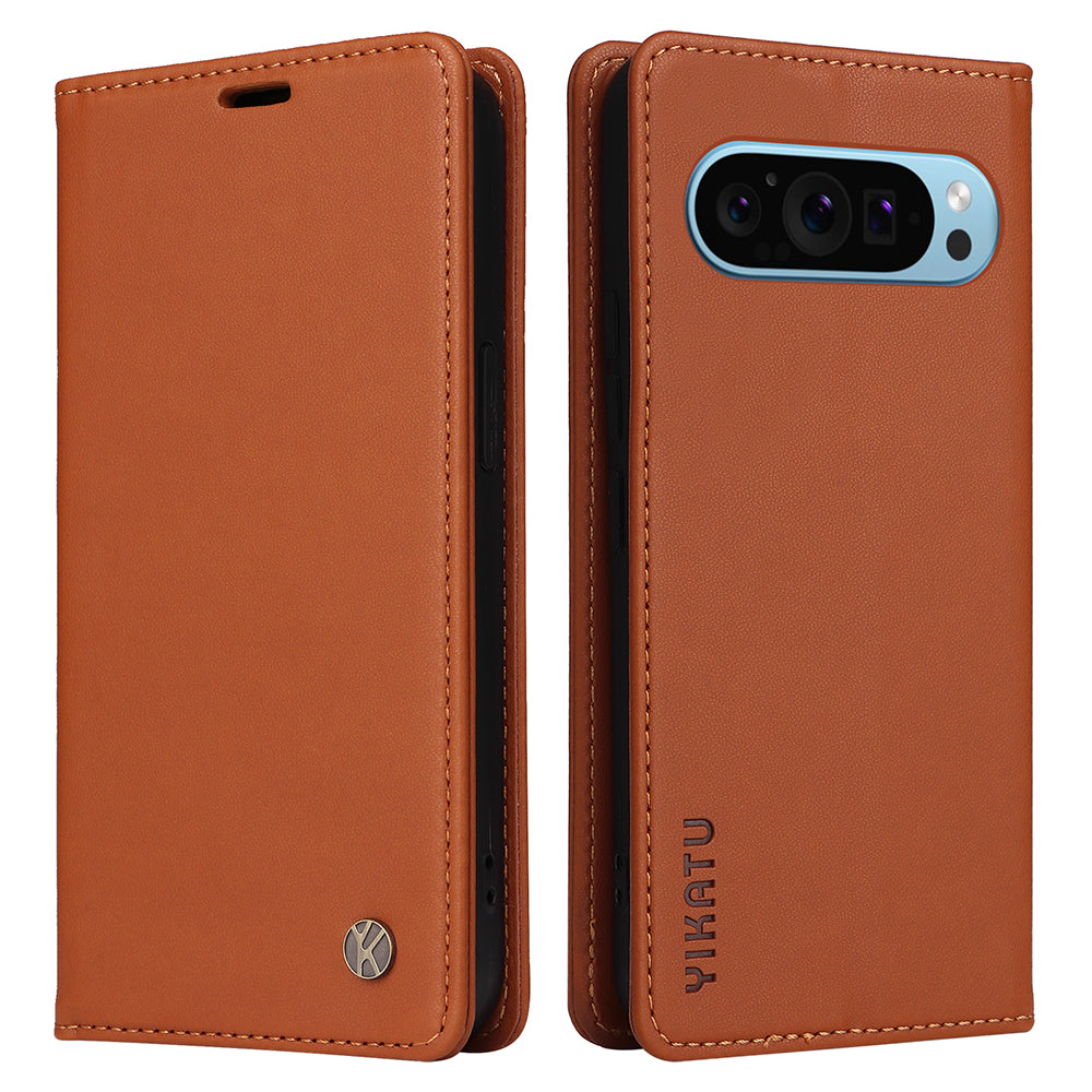 YIKATU YK-001 For Google Pixel 9 Case Magnetic Closure PU Leather Phone Cover YIKATU YK-001 For Google Pixel 9 Case Magnetic Closure PU Leather Phone Cover